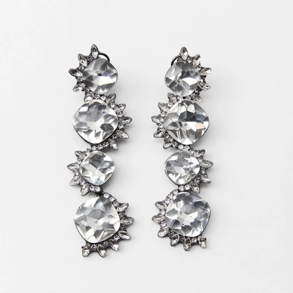 ZARA JEWEL earrings Silver NWT - Picture 3 of 4